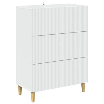 vidaXL Ladekast Wit 66 x 34,5 x 90 cm Bewerkt hout, Huis en Inrichting, Verzenden, Nieuw