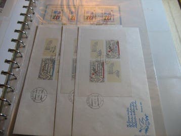 Hongarije en Roemenië - Verzameling FDC met geperforeerde en, Gestempeld