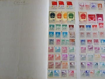 Asie - Ancien album de timbres Chine et Japon, Gestempeld