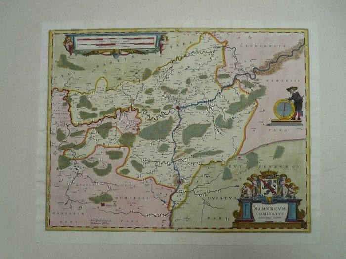 Europa - België / Namur; Willem and Joan Blaeu - Namurcum, Boeken, Atlassen en Landkaarten