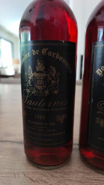 1982 Domaine de Carbonnieu - Sauternes - 4 Flessen (0.75