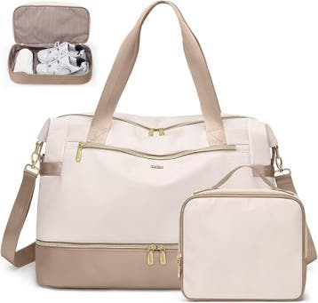 VNINE Weekendtas m. schoenenvak | Retour deal | Knaller!, 40 tot 60 cm, 20 tot 30 cm, Verzenden, Beige