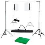 vidaXL Fotostudioset met softboxlampen en achtergrond, Verzenden