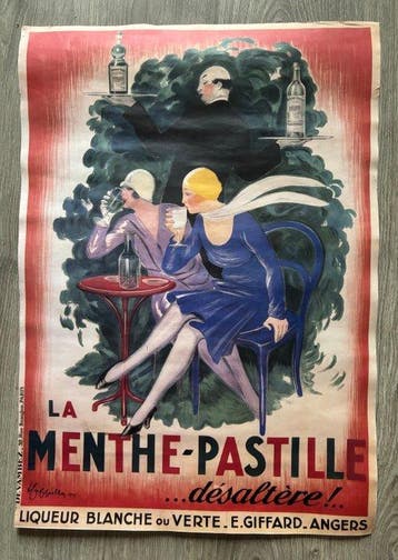 Leonetto Cappiello - La Menthe-Pastille désaltère - Jaren, Antiquités & Art
