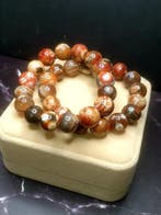 Rode Mexicaanse Laguna Lace Agaat, 2 stuks, 10 mm stenen