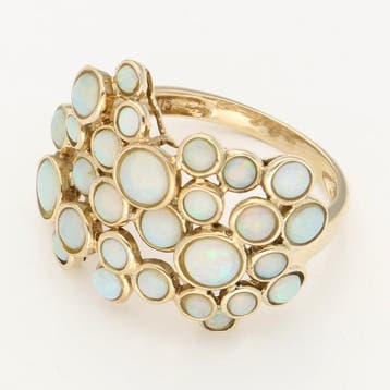 Ring - 9 kt. Geel goud - Opaal, Nieuw