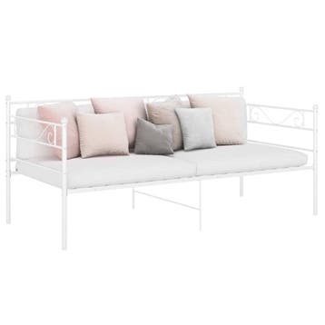vidaXL Slaapbank metaal wit 90x200 cm, Verzenden, Nieuw