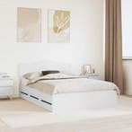 vidaXL Bedframe met lade met opslag Wit 140 x 190 cm, Verzenden