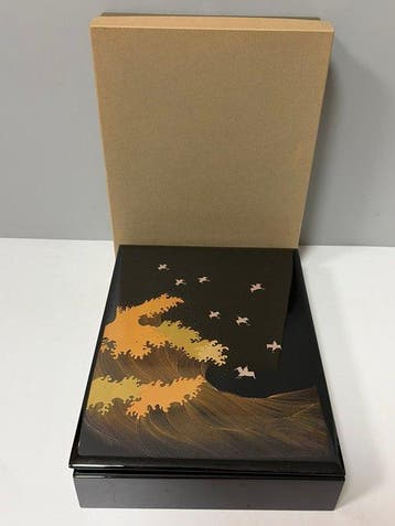 Wajima lacquerware  - Doos - Verfijnde Japanse fubako met, Antiek en Kunst