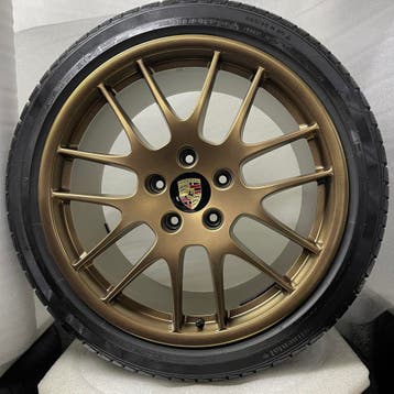 Porsche Panamera (970) 20 RS Spyder Goud  met winterbanden, Ophalen, Gebruikt, 285 mm, Banden en Velgen