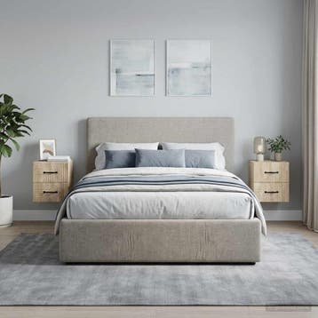 vidaXL Muurbevestigde Nachttafel 2 st Sonoma Eiken 34,5 x 33, Verzenden, Nieuw