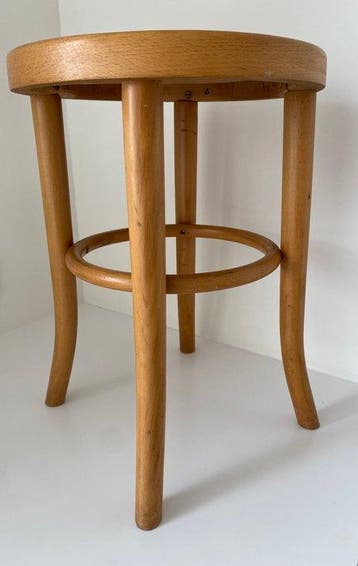 Kruk - Thonet stijl kruk / plantentafel - Jaren 60 / 70 -
