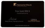 1/200 Ounce - Goud .999 - Heimerle + Meule, Germany - Met