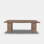 Tafel Boomstam Eikenhout  Half Rond  140x90, Nieuw