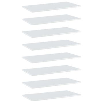 vidaXL Wandschappen 8 st 80x40x1,5 cm spaanplaat hoogglans, Verzenden