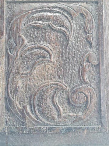 Snijwerk, Paneel- 17e eeuw - 32 cm - Eik