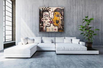 Eric Brumette - KISS ME LIKE BASQUIAT 10 - Toile L - LIMITED