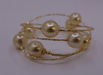 Bracelet - 18 carats Or jaune, Perles rondes des Mers du Sud