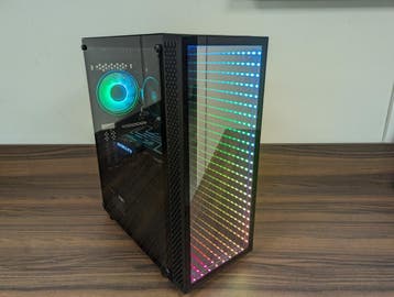 RGB Game PC Ryzen 7 5700x – RTX 3060Ti – 16gb DDR4– 500GB, 500 GB M2.0 SSD, Virtual Reality, Refurbished, Blue-monkey