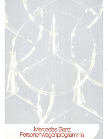 1972 MERCEDES BENZ PROGRAMMA BROCHURE NEDERLANDS, Nieuw