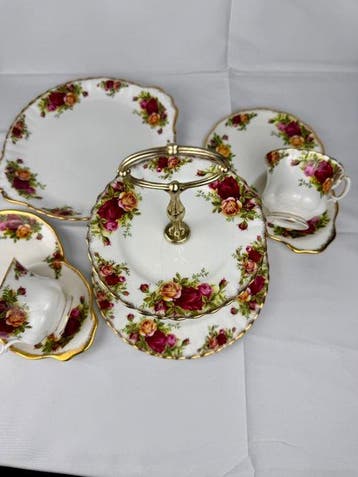 Royal Albert - Tafelservies (6) - Been, Metaal - Old Country