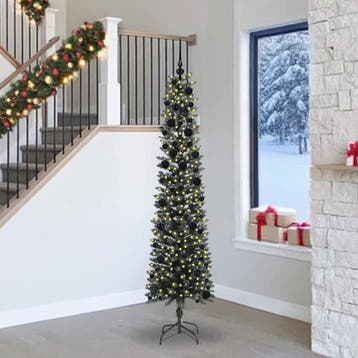 vidaXL Kunstkerstboom met 300 LED Groen 240 cm PVC en, Verzenden