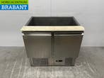 Acier inoxydable Comptoir réfrigéré Saladette 2 portes 90 cm, Verzenden