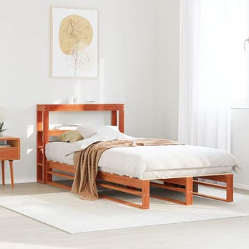 vidaXL Bedframe zonder matras massief grenenhout wasbruin, Verzenden