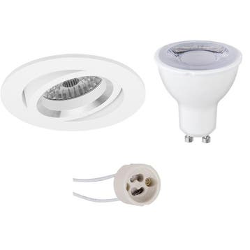 LED Spot Set 6W - Kantelbare Dimbare Ronde Inbouwspot Mat Wi, Verzenden, Nieuw