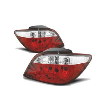 FEUX ARRIÈRE PEUGEOT 307 01-05 LOOK SUBARU BLANC ROUGE, Verzenden