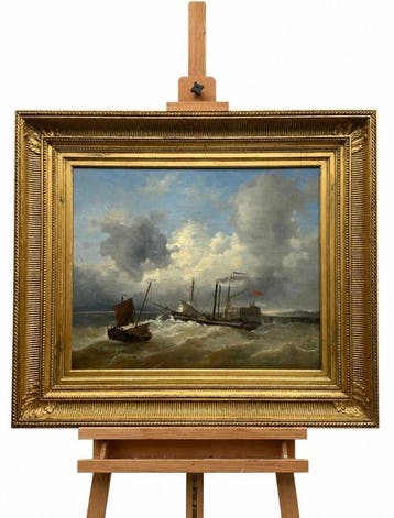 Kring van Andreas Schelfhout (XIX) - Zeegezicht
