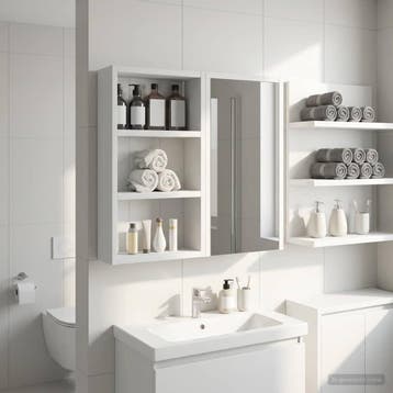 vidaXL Badkamer wandkast Wit 30 x 10 x 50 cm Geconstrueerd, Verzenden