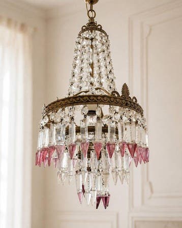 Staande lamp - Kristal, Messing
