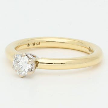 Ring - 18 karaat Geel goud, Witgoud, O.C. Snijders. Diamant, Nieuw