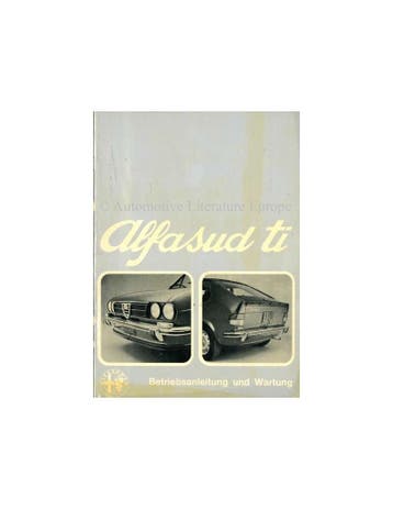 1974 ALFA ROMEO ALFASUD TI INSTRUCTIEBOEKJE DUITS