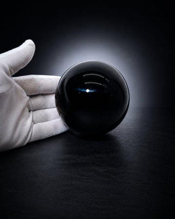 ***SANS ENCHÈRE*** Sphère en obsidienne noire naturelle Ø