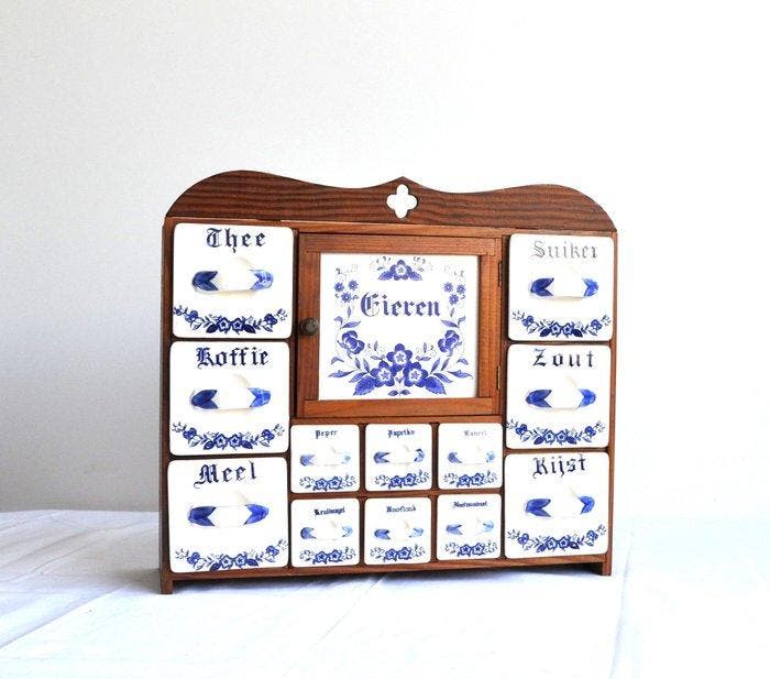 Kruidendoos - Hout, Porselein, Antiek en Kunst, Curiosa en Brocante
