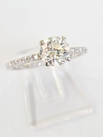 Bague de fiançailles - 14 carats Or blanc - 1.17ct. tw.