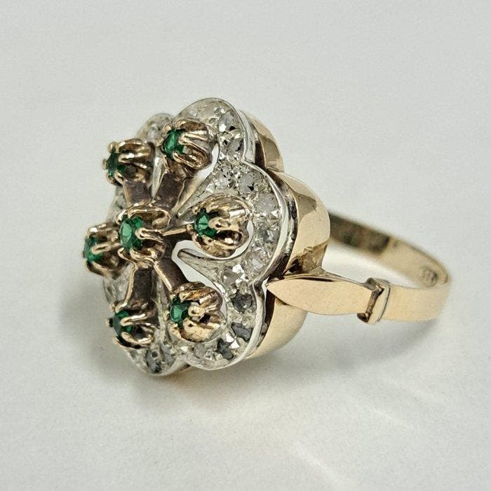 Sans prix de réserve - Bague - 9 carats Or jaune, Argent -, Bijoux, Sacs & Beauté, Bagues