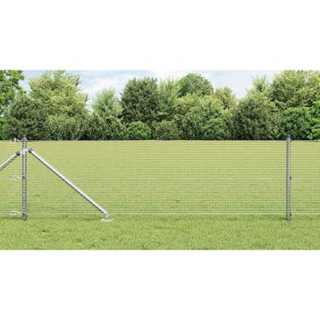 vidaXL gelast draadhek met grondpennen 50 x 0,6 m, Jardin & Terrasse, Clôtures de jardin, Verzenden