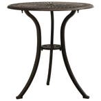 vidaXL Tuintafel 62x62x65 cm gietaluminium bronskleurig, Tuin en Terras, Verzenden, Nieuw