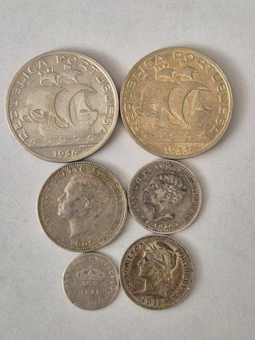 Portugal. Lote 6 moedas de prata (Zonder minimumprijs)