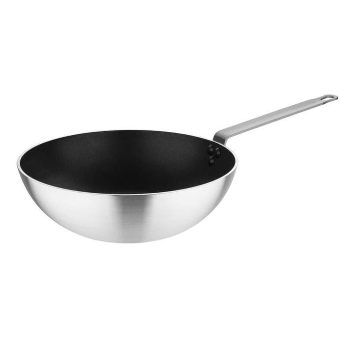 Wokpan | Aluminium (Antiaanbaklaag) | Platte Bodem |, Articles professionnels, Horeca | Équipement de cuisine, Envoi