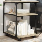 vidaXL Printerkastje 3-laags 43x48x64 cm bewerkt hout sonoma, Verzenden