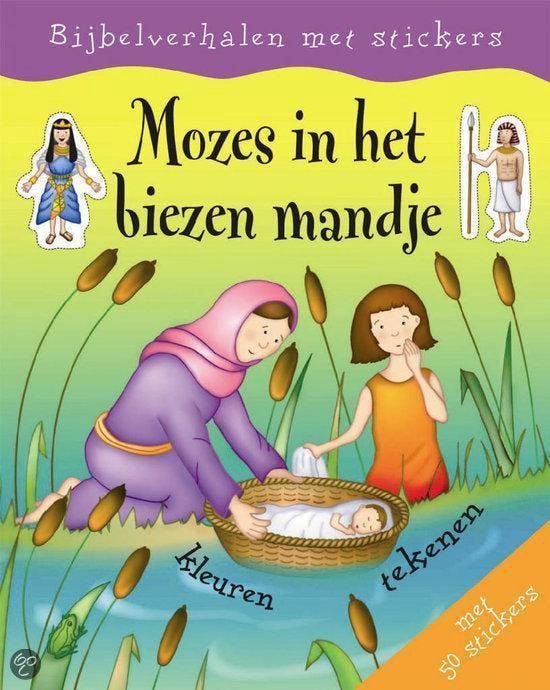 Bijbelverh. stickers Mozes biezen mandje - Randall, Livres, Religion & Théologie, Envoi