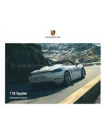 2020 PORSCHE 718 SPYDER HARDCOVER BROCHURE FRANS, Nieuw