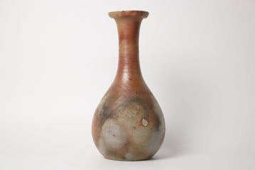 Bizen-Yaki houtgestookte flesvaas door Kimura Kz