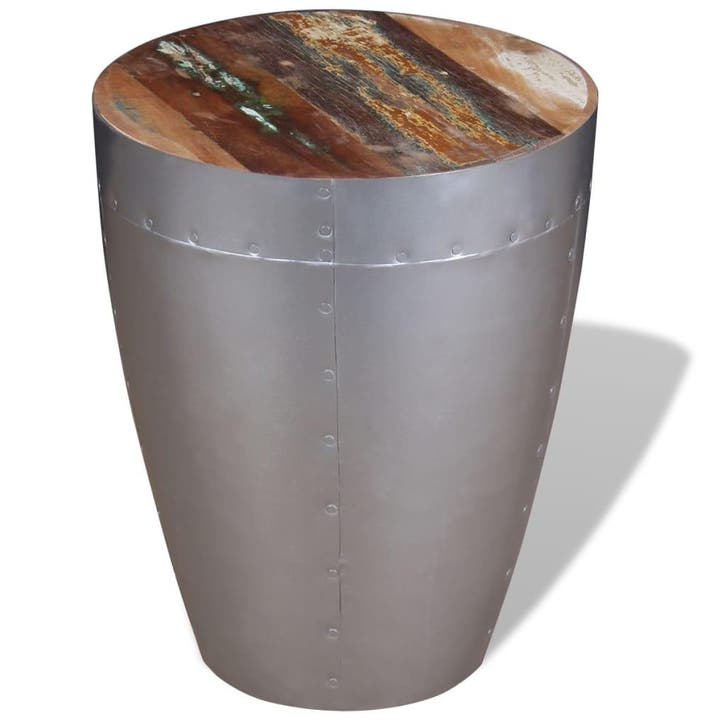 vidaXL Kruk luchtvaartstijl massief gerecycled hout, Huis en Inrichting, Stoelen, Nieuw, Verzenden