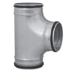 T-stuk 90º met rubberdichting Ø 100mm - Ø 100mm - Ø 100mm, Verzenden, Nieuw