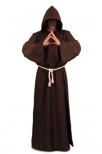 Monnik Kostuum Bruin Magere Hein Pak Beul Lange Cape Gewaad, Ophalen of Verzenden